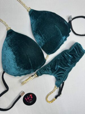 Green Petrol Velvet
